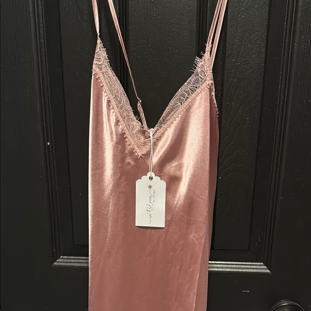 Elegant Pink Satin Slip Dress from Nordstrom